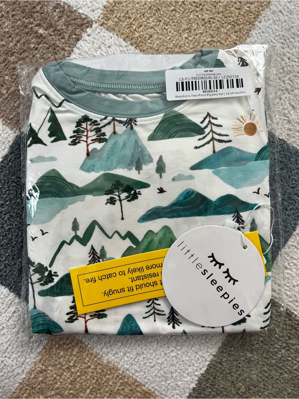 Little Sleepies Mountain Mist PJs 18-24m